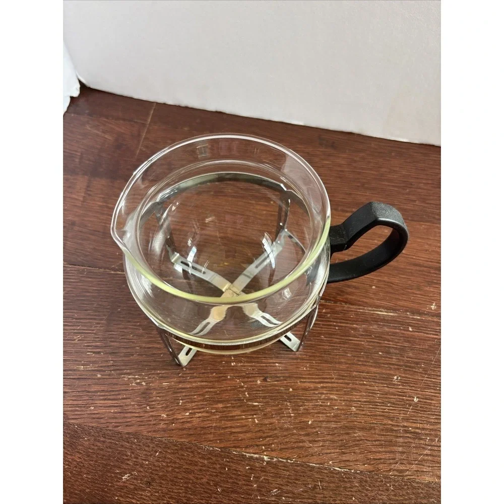 RARE VINTAGE GLASS & METAL‎ 2 CUP TEA POT ONLY~EXCELLENT CONDITION~TEA POT